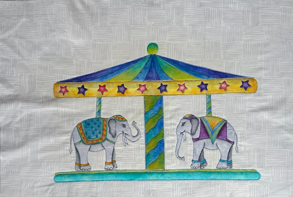 Skitching – The Elephants – Quilt Symposium 2024